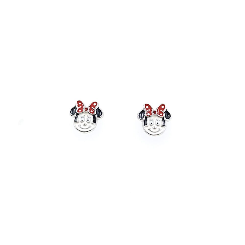 σκουλαρίκια ασήμι 925 "Minni mouse"